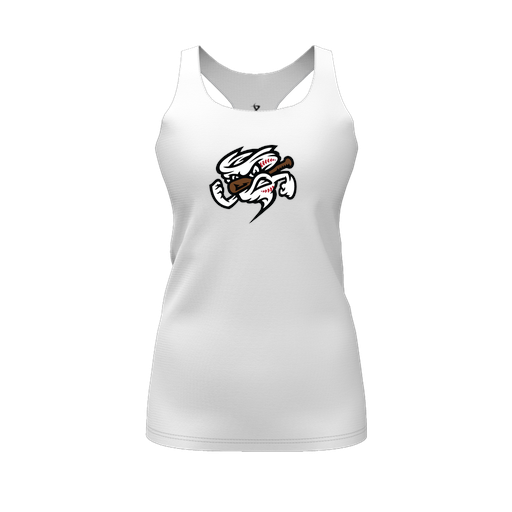 [CUS-DFW-RCBK-PER-WHT-FYS-LOGO1] Racerback Tank Top (Female Youth S, White, Logo 1)