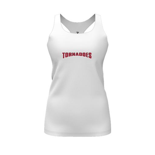 [FT0TRBWH-FYS-LOGO2] Decker Racerback Tank Top (Female Youth S, White, Logo 2)
