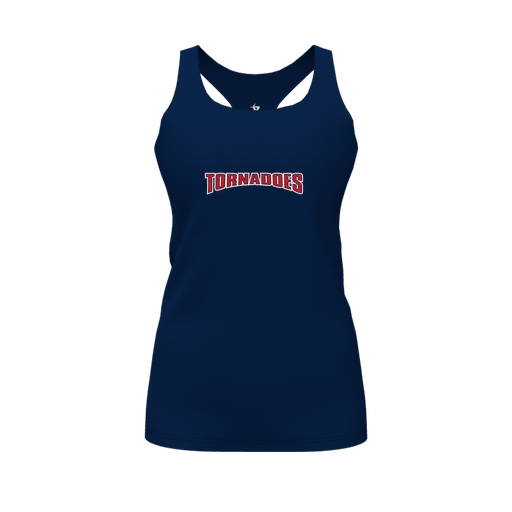 [CUS-DFW-RCBK-PER-NVY-FYS-LOGO2] Racerback Tank Top (Female Youth S, Navy, Logo 2)