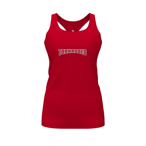 [FT0TRBRD-FYS-LOGO2] Decker Racerback Tank Top (Female Youth S, Red, Logo 2)