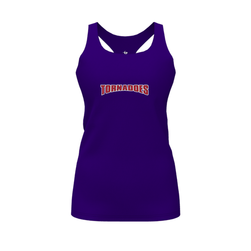 [FT0TRBPP-FYS-LOGO2] Decker Racerback Tank Top (Female Youth S, Purple, Logo 2)