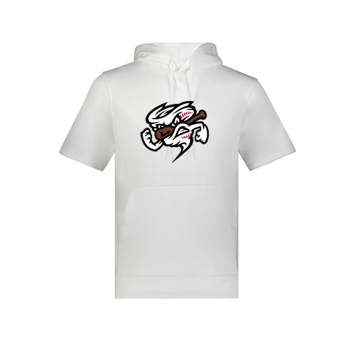[6871.005.S-LOGO1] Men's Dri Fit Short Sleeve Hoodie (Adult S, White, Logo 1)
