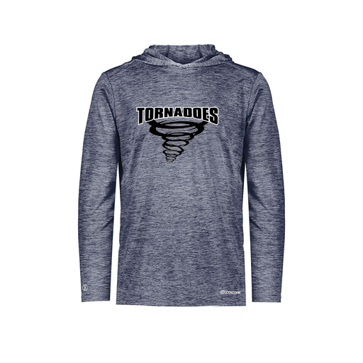 [FOLHCGNV-YS-LOGO3] Decker Youth Charge Hoodie (Youth S, Navy, Logo 3)