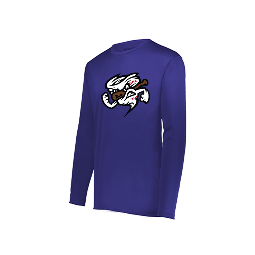 [222822.747.XS-LOGO1] Men's LS Smooth Sport Shirt (Adult XS, Purple, Logo 1)
