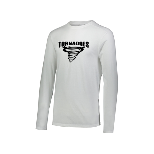 [FTLCUBWH-AXS-LOGO3] Decker Men's Tri-Blend T-Shirt - Long Sleeve (Adult XS, White, Logo 3)