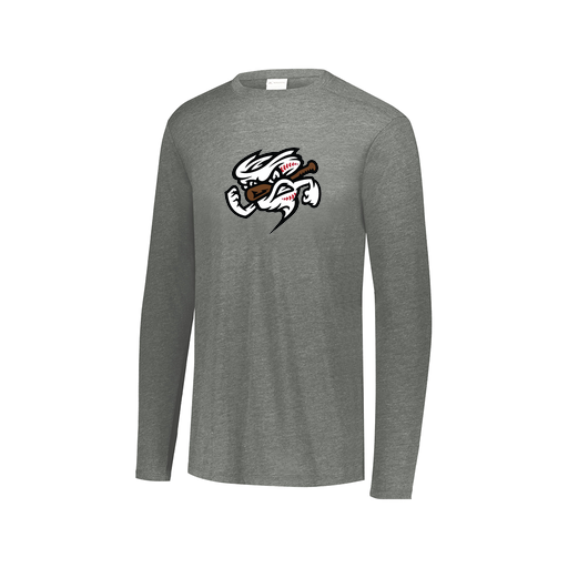 [FTLCUBGY-AXS-LOGO1] Decker Men's Tri-Blend T-Shirt - Long Sleeve (Adult XS, Gray, Logo 1)