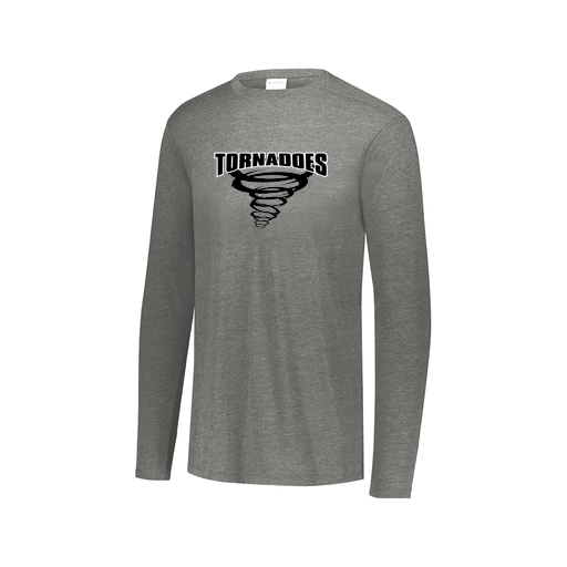 [FTLCUBGY-AXS-LOGO3] Decker Men's Tri-Blend T-Shirt - Long Sleeve (Adult XS, Gray, Logo 3)