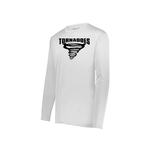 [222823.005.S-LOGO3] Youth LS Smooth Sport Shirt (Youth S, White, Logo 3)