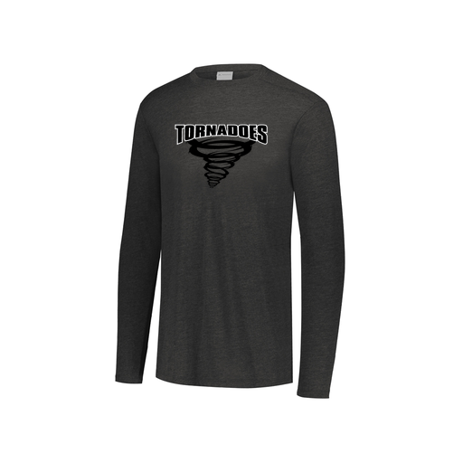 [FTLCUBBK-YS-LOGO3] Decker Youth Tri-Blend T-Shirt - Long Sleeve (Youth S, Black, Logo 3)