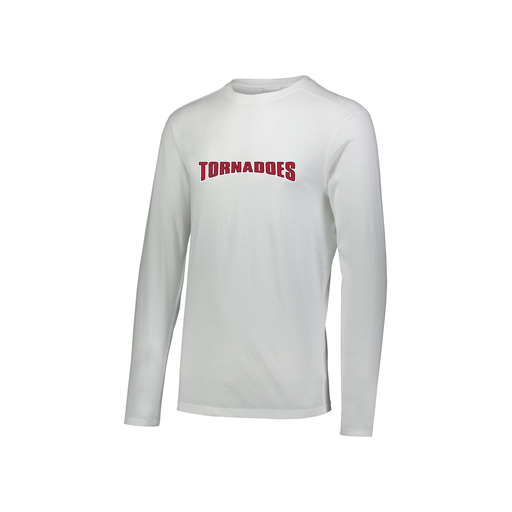 [FTLCUBWH-YS-LOGO2] Youth LS Ultra-blend T-Shirt (Youth S, White, Logo 2)