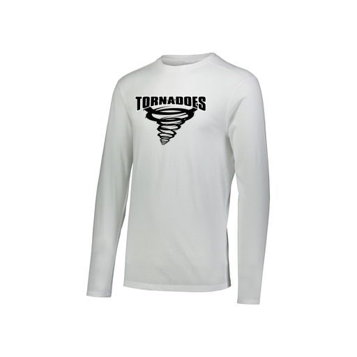 [FTLCUBWH-YS-LOGO3] Youth LS Ultra-blend T-Shirt (Youth S, White, Logo 3)