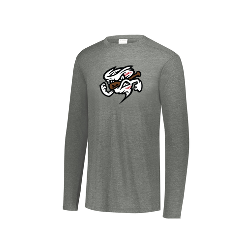 [FTLCUBGY-YS-LOGO1] Youth LS Ultra-blend T-Shirt (Youth S, Gray, Logo 1)