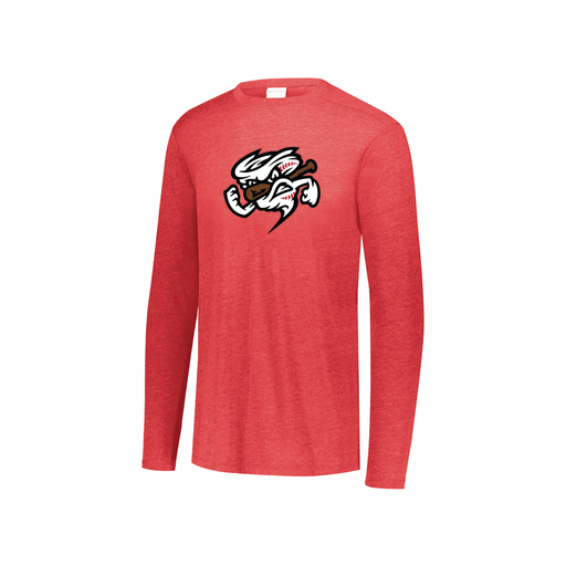 [FTLCUBRD-YS-LOGO1] Youth LS Ultra-blend T-Shirt (Youth S, Red, Logo 1)