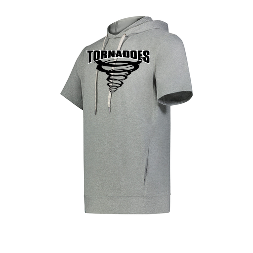 [222605-SIL-YS-LOGO3] YOUTH VENTURA SOFT KNIT SHORT SLEEVE HOODIE (Youth S, Silver, Logo 3)